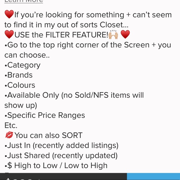 USE THE FILTER OPTION FOR QUICK & EASY ACCESS TO ALL CATEGORIES 🙋🏼♀️ - Picture 2 of 6